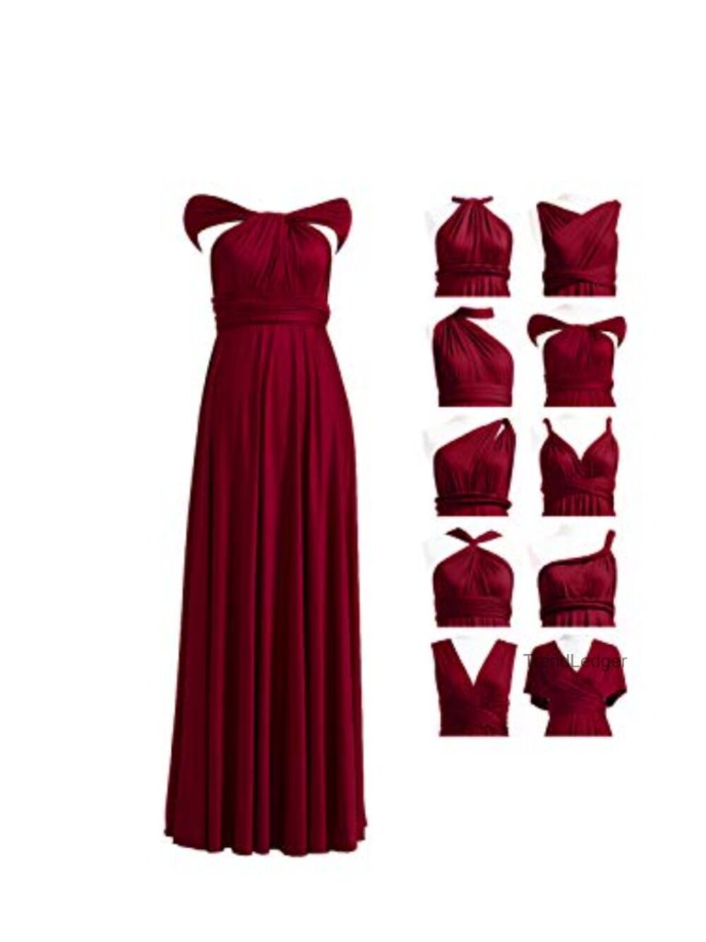 Convertible Multi-Way Wrap Maxi Infinity Dress for Bridesmaids